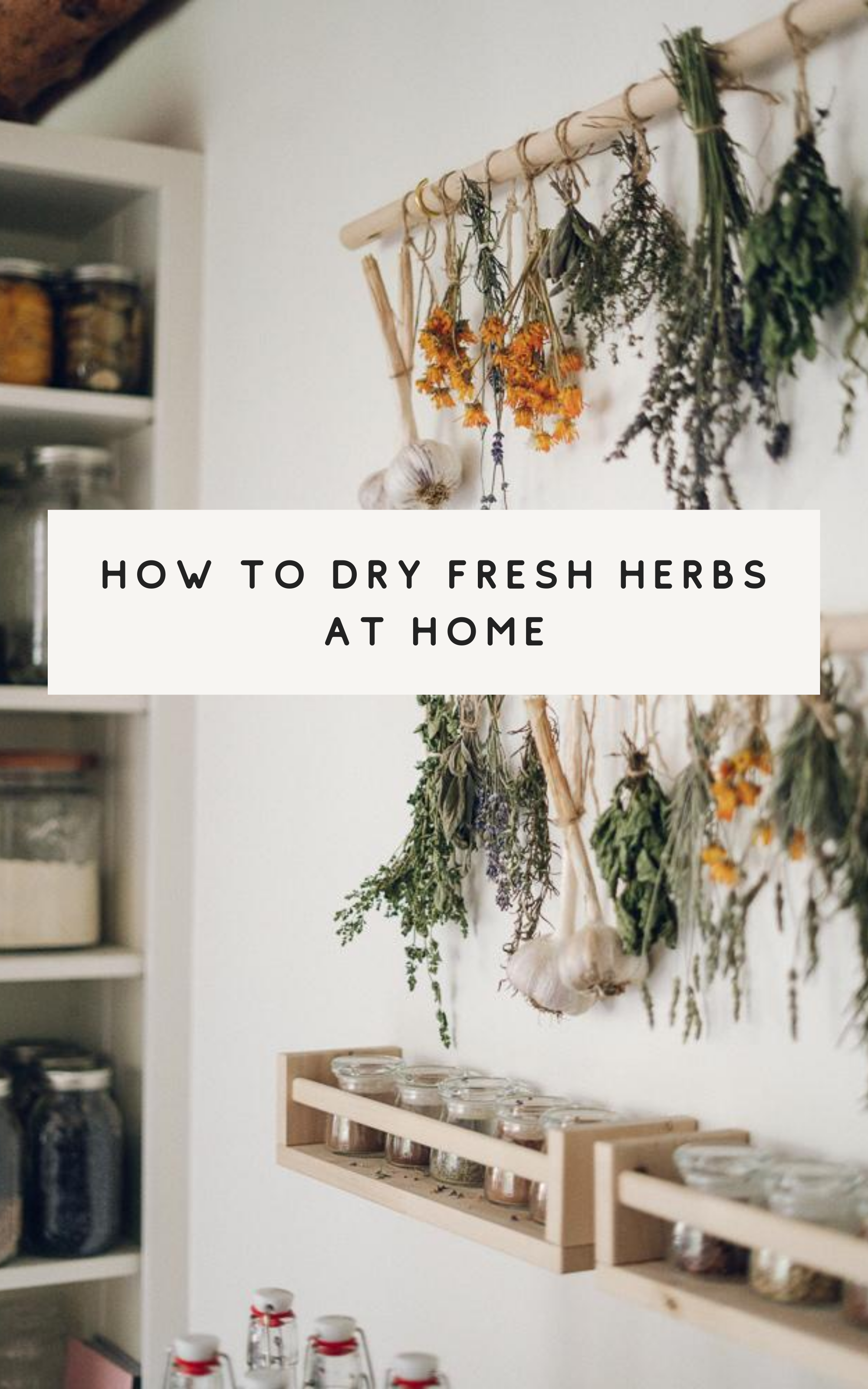 how to dry herbs by hanging them