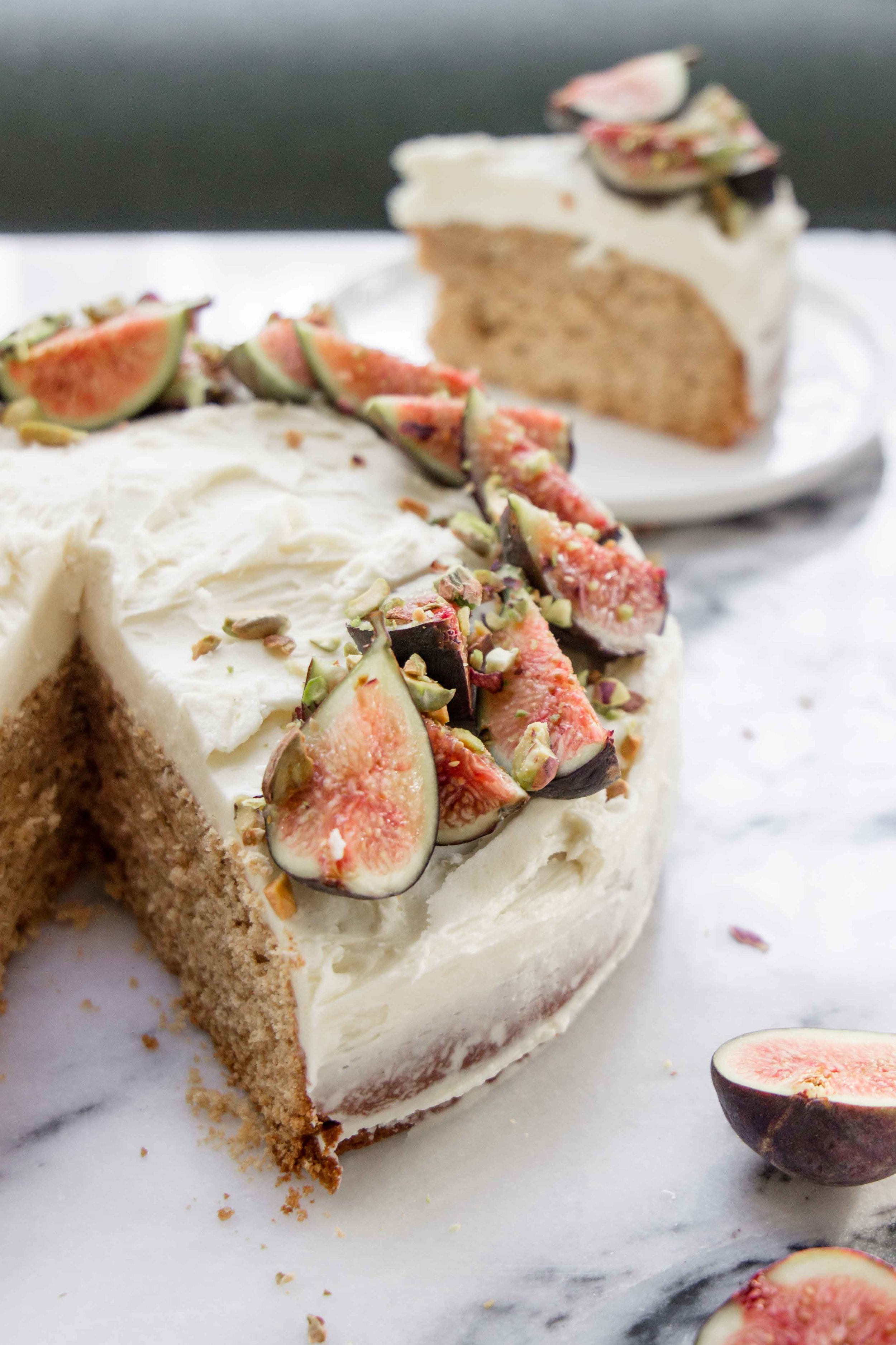 Spiced Chai Fig Cake With Vanilla Buttercream (gluten free) - The Well Essentials