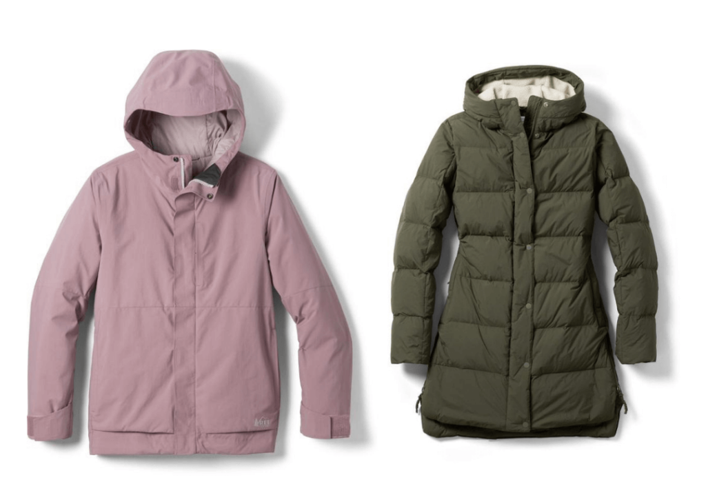 Insulated sustainable winter coats by REI