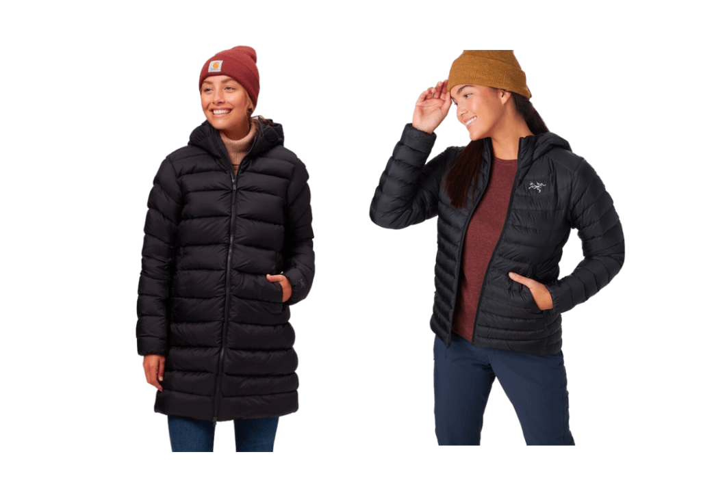 insulated black sustainable winter coats