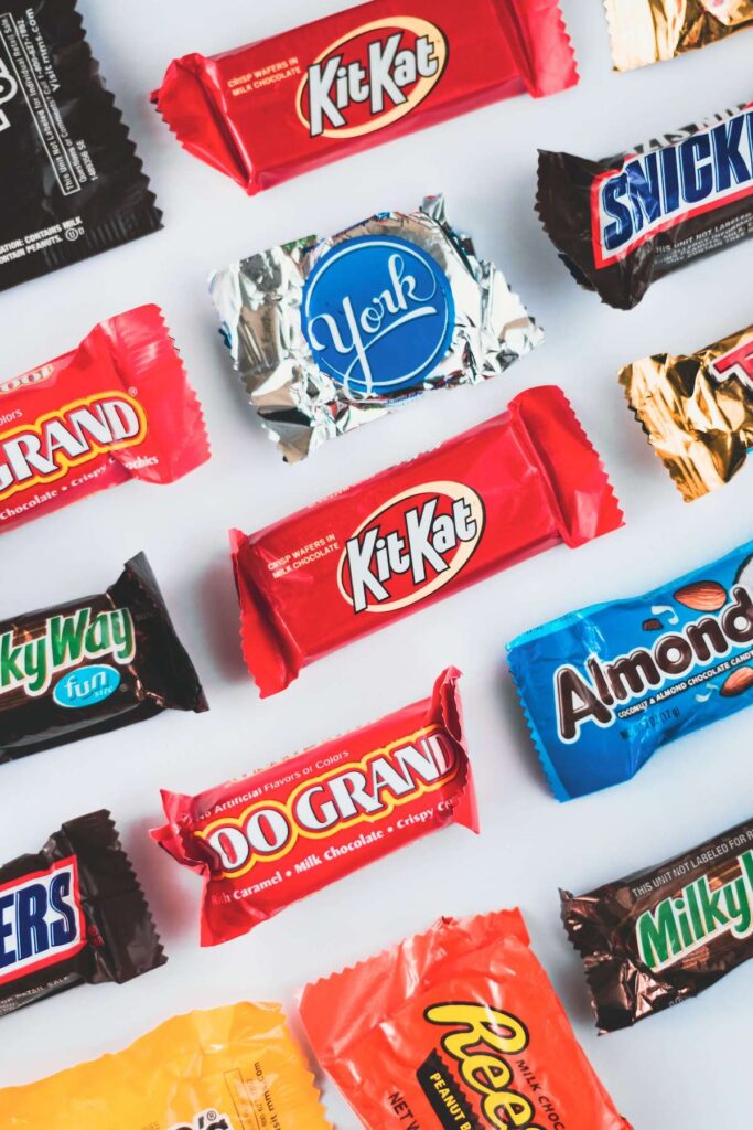 best halloween candy for toddlers with photo of different candy types